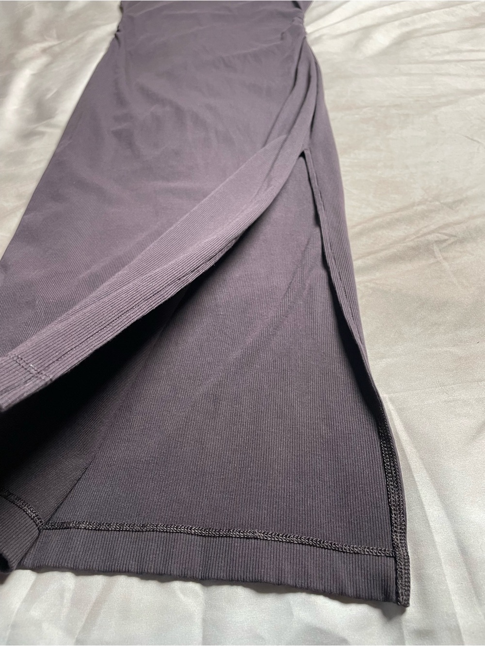 Vuori Sleeveless Maxi Dress – Plum Charcoal, Size S, Ribbed Stretch - Picture 5 of 13